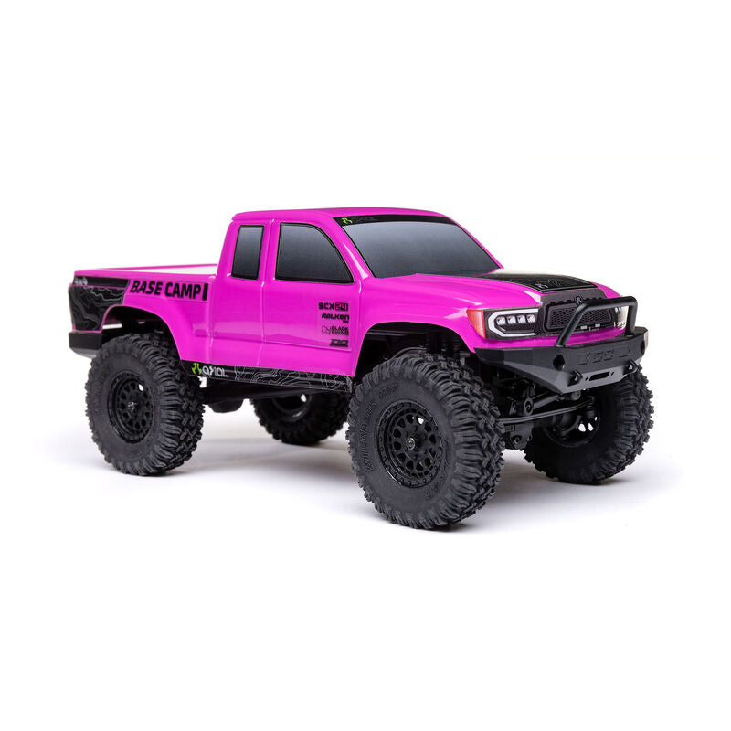 Axial 1/24 SCX24 Base Camp 4WD Rock Crawler Brushed RTR - Pink
