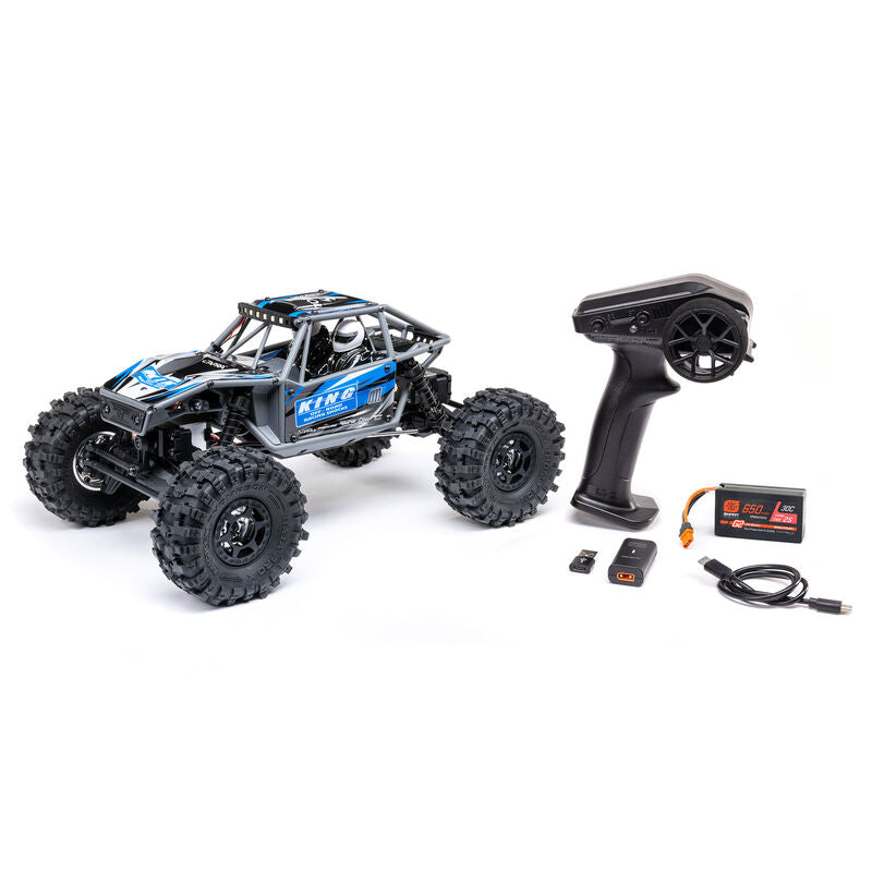 Axial 1/18 UTB18 Capra 4WS 4WD Trail Buggy RTR with Battery & Charger, Blue