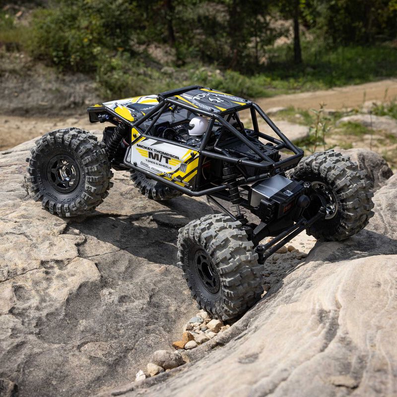 Axial 1/18 UTB18 Capra 4WS 4WD Trail Buggy RTR with Battery & Charger, Yellow