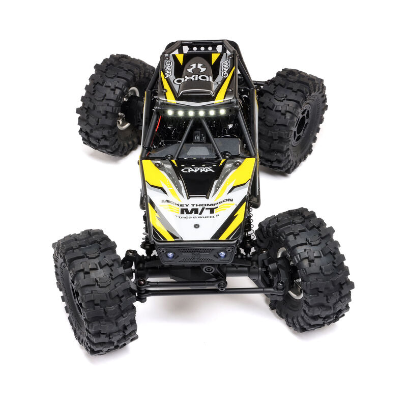 Axial 1/18 UTB18 Capra 4WS 4WD Trail Buggy RTR with Battery & Charger, Yellow