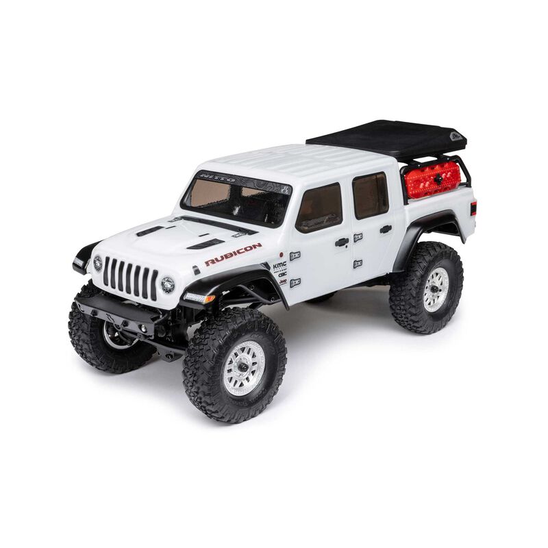 Axial 1/24 SCX24 JEEP JT GLADIATOR 4WD ROCK CRAWLER BRUSHED RTR - WHITE - HeliDirect