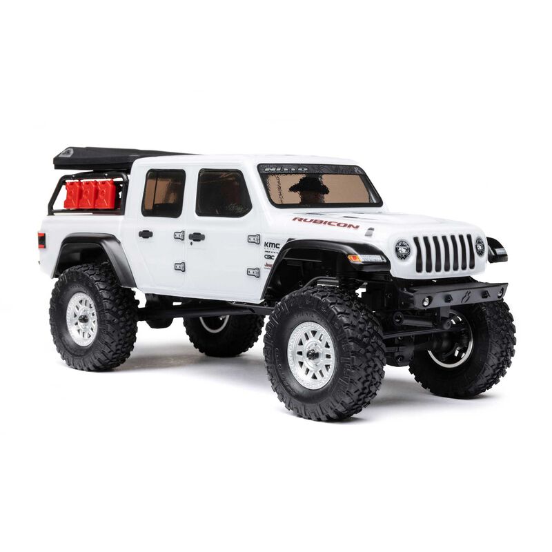 Axial 1/24 SCX24 JEEP JT GLADIATOR 4WD ROCK CRAWLER BRUSHED RTR - WHITE - HeliDirect