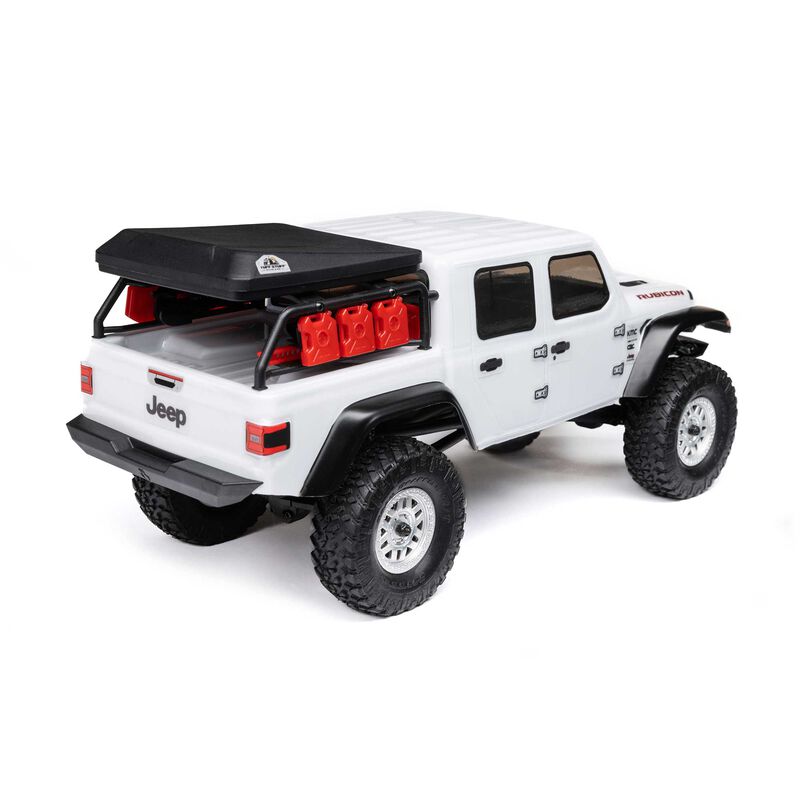 Axial 1/24 SCX24 JEEP JT GLADIATOR 4WD ROCK CRAWLER BRUSHED RTR - WHITE - HeliDirect