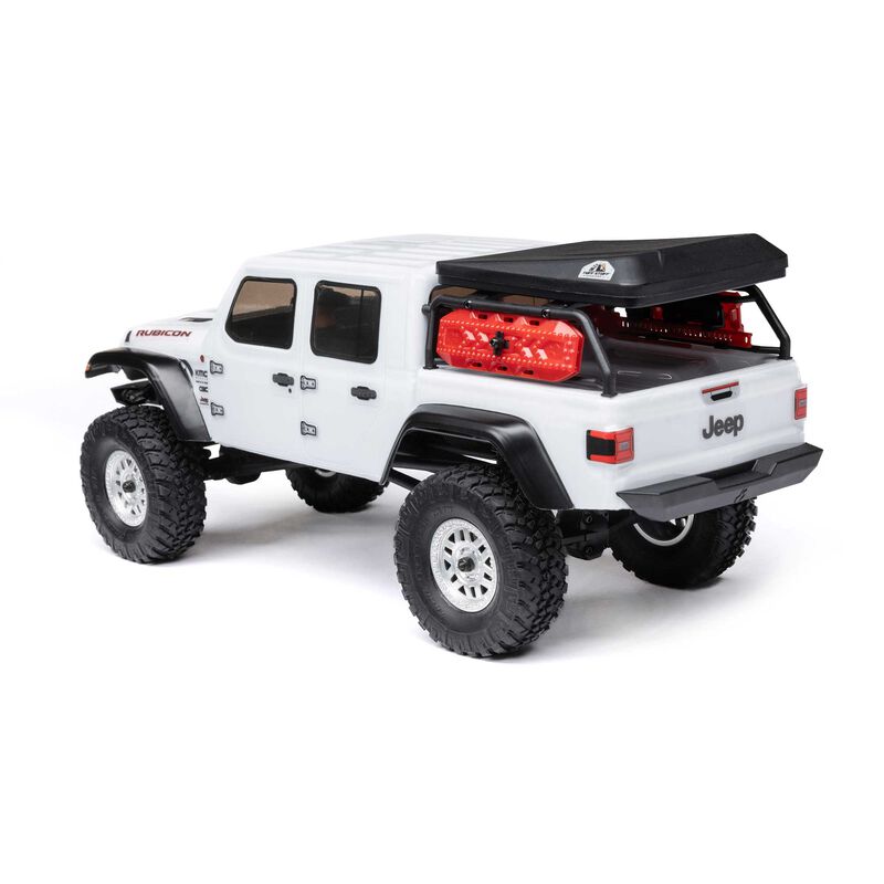 Axial 1/24 SCX24 JEEP JT GLADIATOR 4WD ROCK CRAWLER BRUSHED RTR - WHITE - HeliDirect