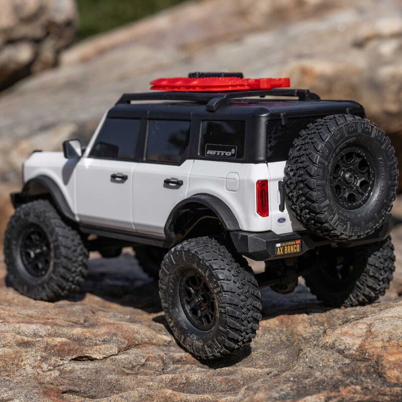 Axial 1/24 SCX24 Ford Bronco 4X4 RTR Brushed Rock Crawler (Battery & Charger Included) - White