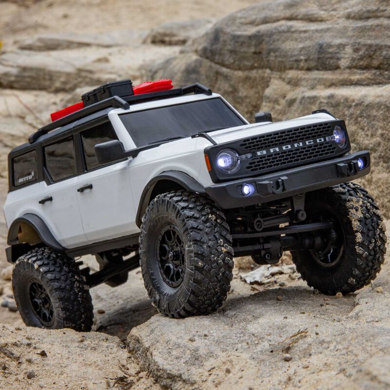 Axial 1/24 SCX24 Ford Bronco 4X4 RTR Brushed Rock Crawler (Battery & Charger Included) - White