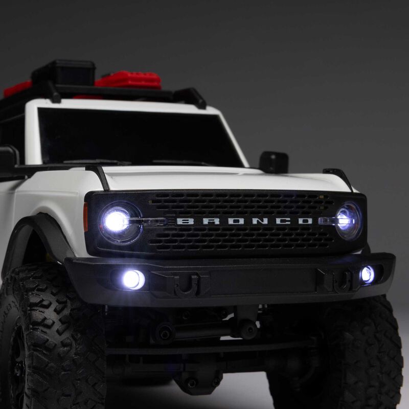 Axial 1/24 SCX24 Ford Bronco 4X4 RTR Brushed Rock Crawler (Battery & Charger Included) - White