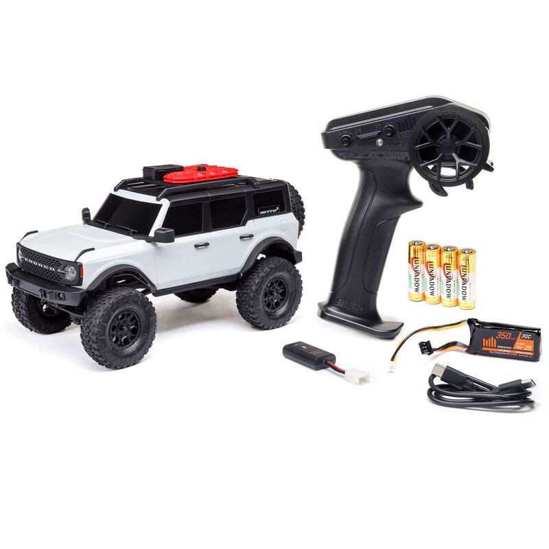 Axial 1/24 SCX24 Ford Bronco 4X4 RTR Brushed Rock Crawler (Battery & Charger Included) - White