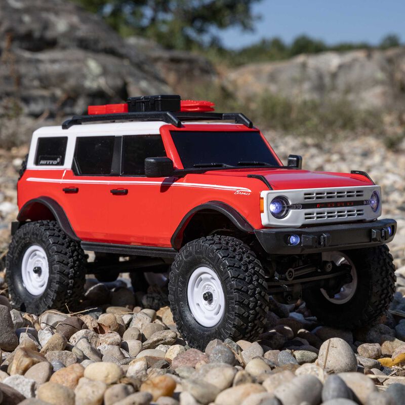 Axial 1/24 SCX24 Ford Bronco 4X4 RTR Brushed Rock Crawler (Battery & Charger Included) - Red