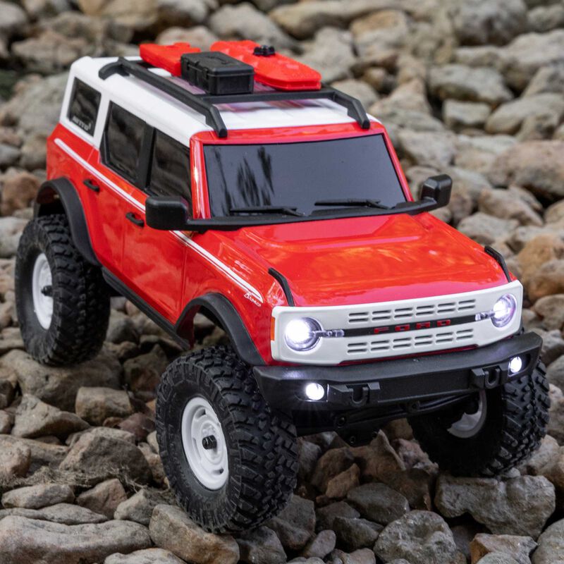 Axial 1/24 SCX24 Ford Bronco 4X4 RTR Brushed Rock Crawler (Battery & Charger Included) - Red