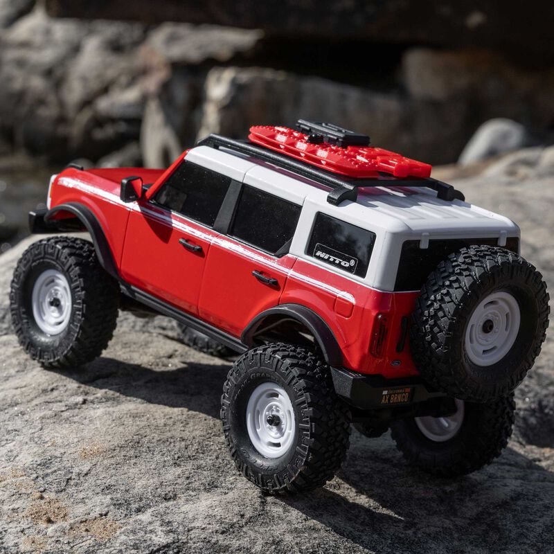 Axial 1/24 SCX24 Ford Bronco 4X4 RTR Brushed Rock Crawler (Battery & Charger Included) - Red