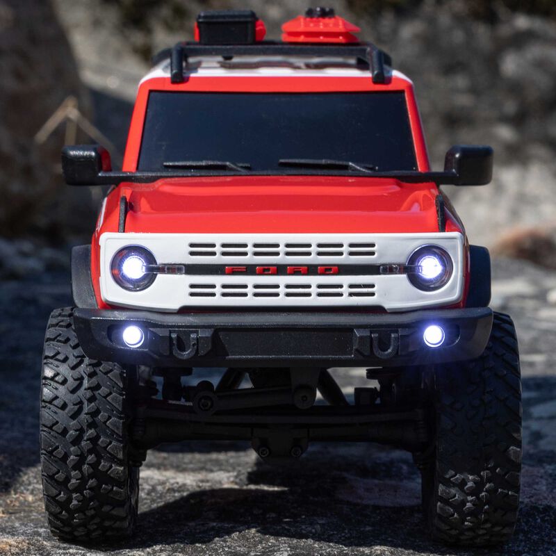Axial 1/24 SCX24 Ford Bronco 4X4 RTR Brushed Rock Crawler (Battery & Charger Included) - Red
