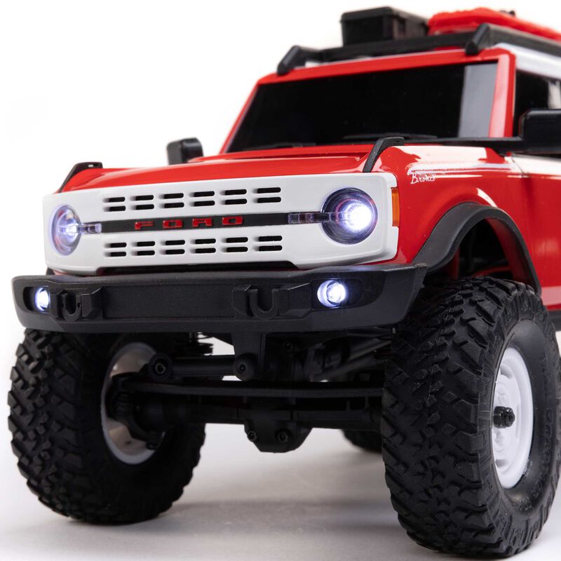 Axial 1/24 SCX24 Ford Bronco 4X4 RTR Brushed Rock Crawler (Battery & Charger Included) - Red