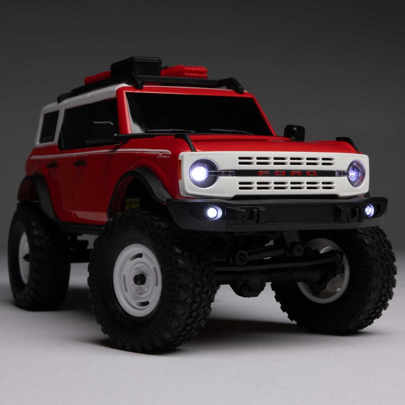 Axial 1/24 SCX24 Ford Bronco 4X4 RTR Brushed Rock Crawler (Battery & Charger Included) - Red