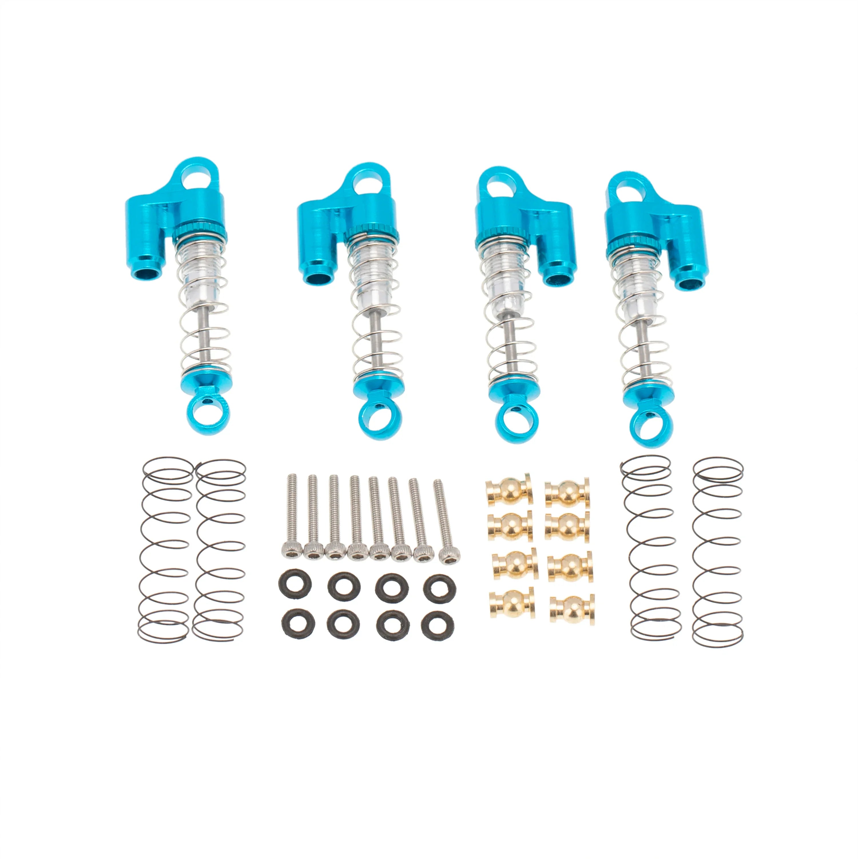 MEUS Racing Remote Control Cars Threaded Shocks for Axial SCX24 AXI00002 1/24 RC Truck Crawlers Parts (Blue) - HeliDirect