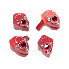 MEUS Racing Front & Rear Axle Refit High Lift Portal Axles Kit, CNC Machined Aluminum Portal Axle Units Upgrades Accessories Parts for Axial SCX24 90081 C10 Jeep - Red - HeliDirect