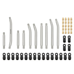 MEUS Racing Metal High Clearance Chassis & Steering Links for 1/24 SCX24 C10 Bronco Wrangler