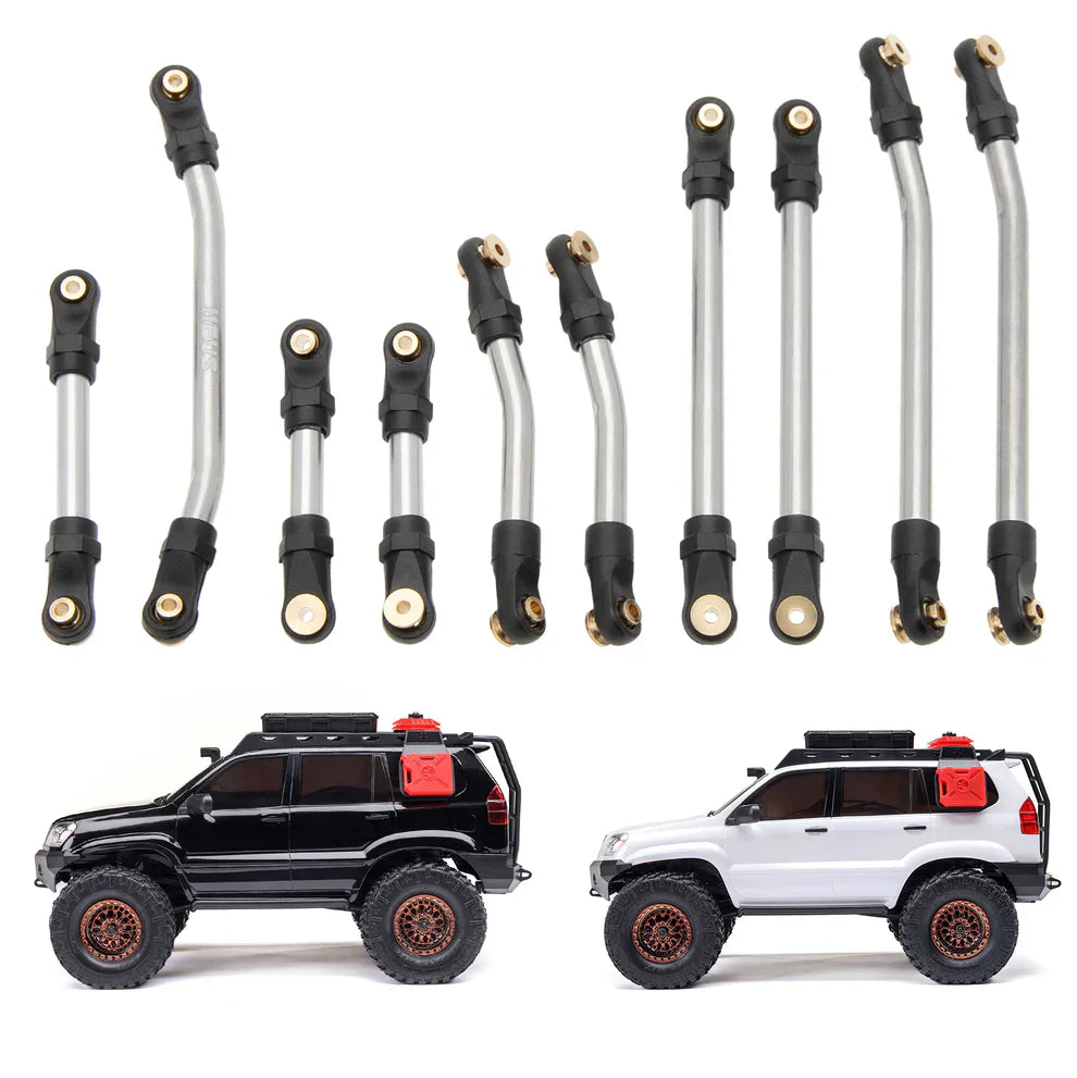 MEUS Racing Metal High Clearance Chassis Links for 1/24 SCX24 Lexus GX 470