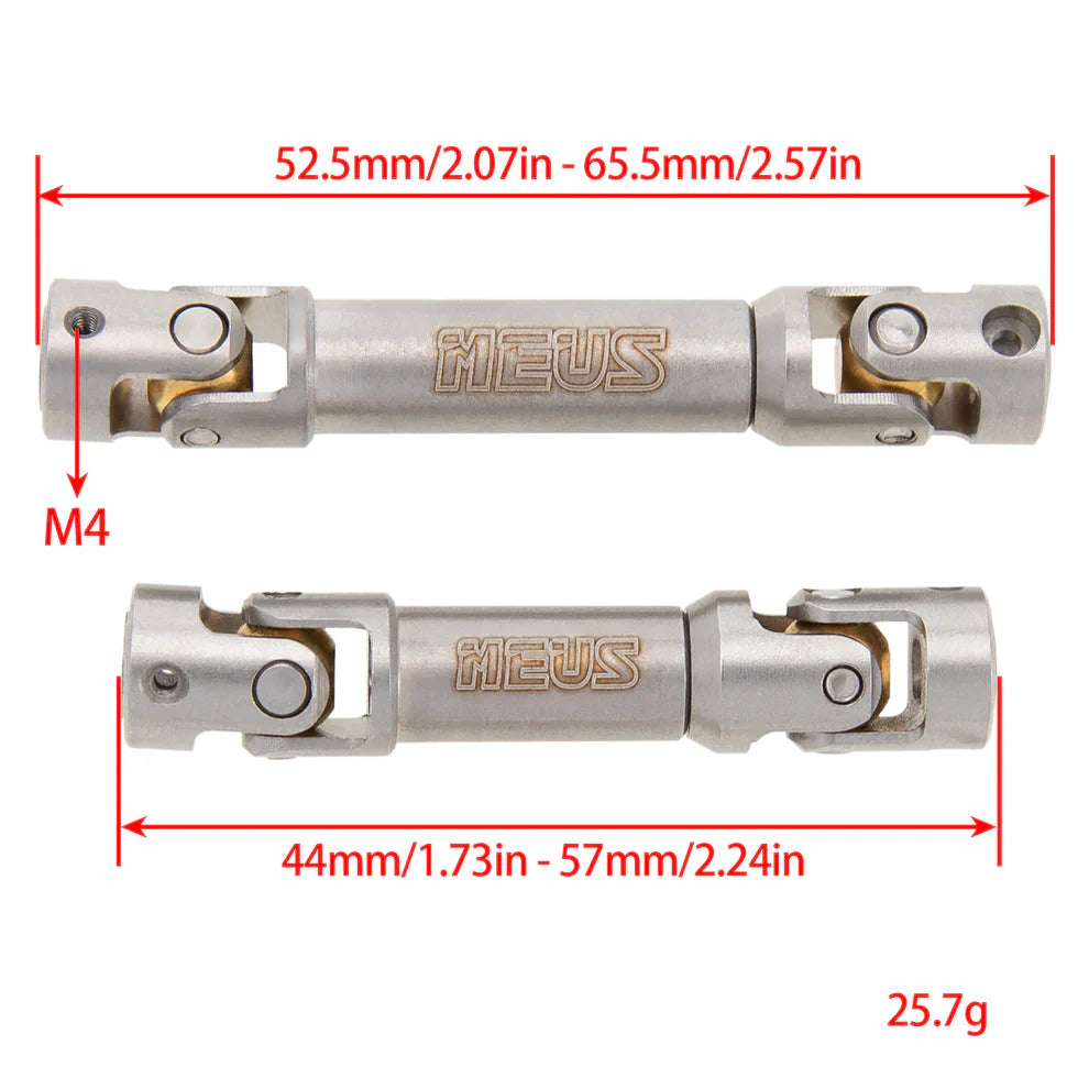 MEUS Racing Stainless Steel Drive Shafts For 1/18 Redcat Ascent-18 RC Crawler