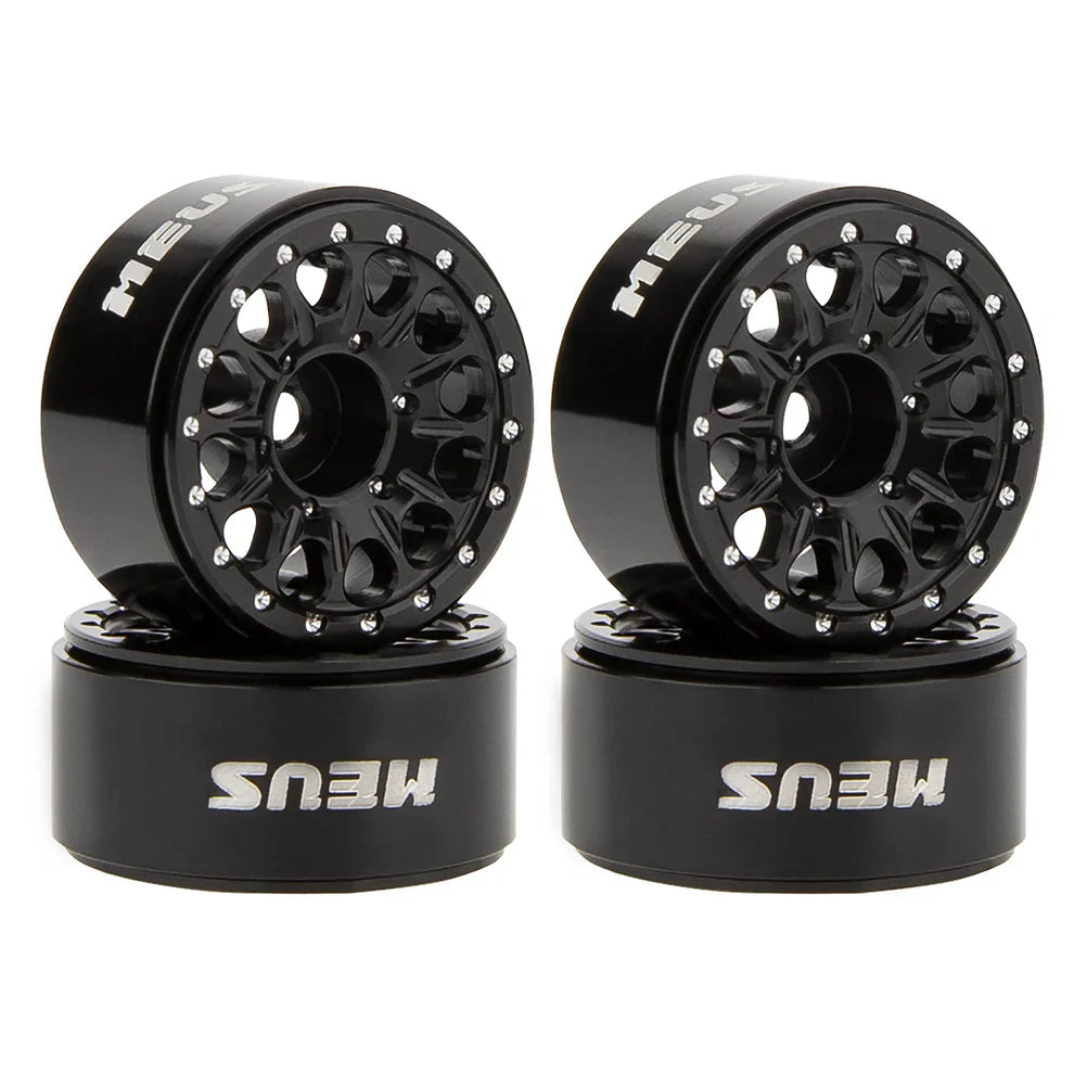 MEUS Racing 0.7-inch Beadlock Wheels Rims Deep-Dish Wheel for 1/30 Axial SCX30 1/32 Redcat Ascent-32