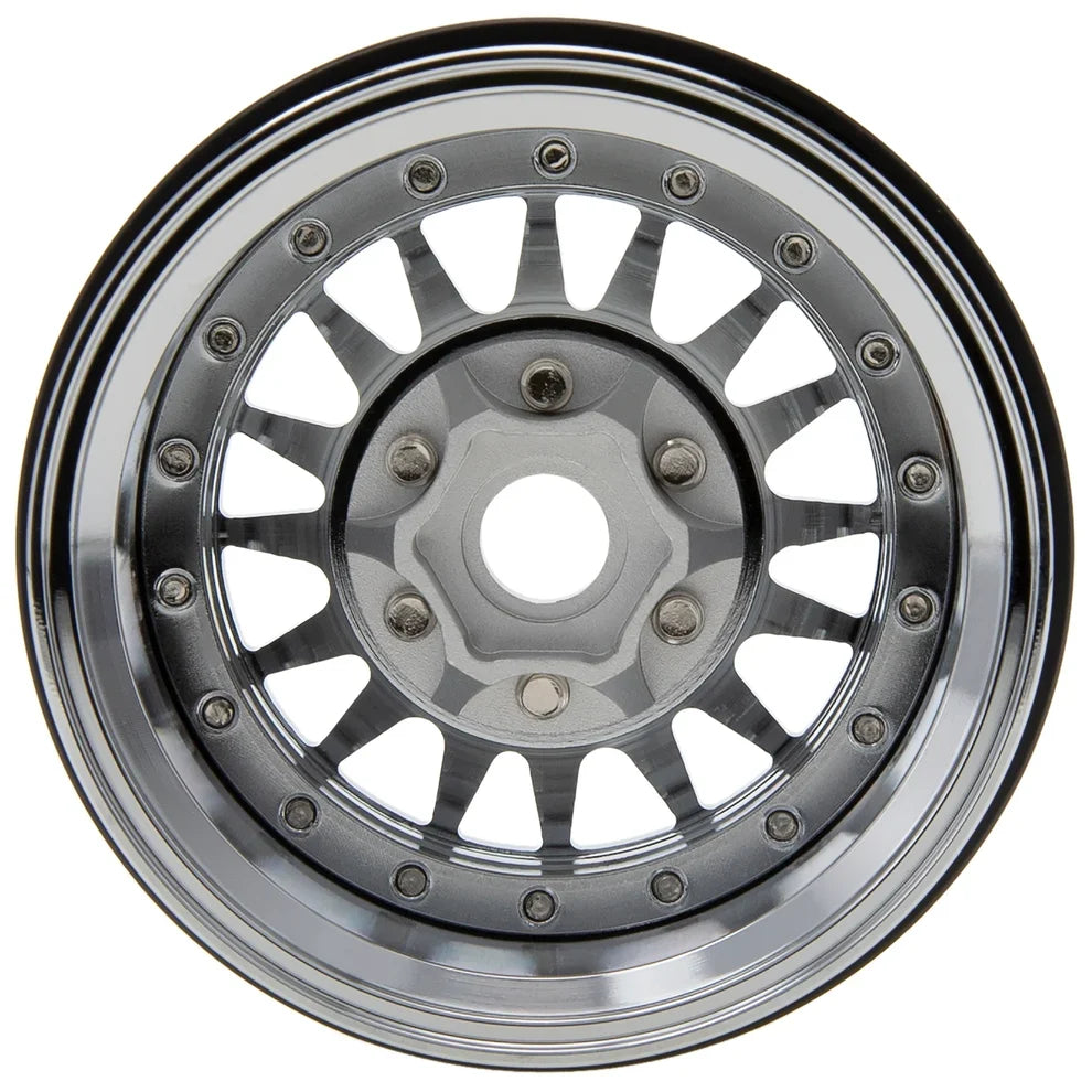 MEUS Racing Brass Aluminum 1.9″ Beadlock Wheels Supports Front Rear Twin Wheels for 1/10 TRX-4 TRX-6 SCX10 GEN7 GEN8 D90