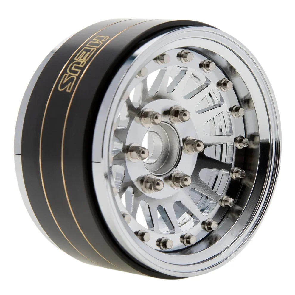 MEUS Racing Brass Aluminum 1.9″ Beadlock Wheels Supports Front Rear Twin Wheels for 1/10 TRX-4 TRX-6 SCX10 GEN7 GEN8 D90