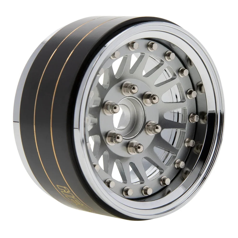 MEUS Racing Brass Aluminum 1.9″ Beadlock Wheels Supports Front Rear Twin Wheels for 1/10 TRX-4 TRX-6 SCX10 GEN7 GEN8 D90