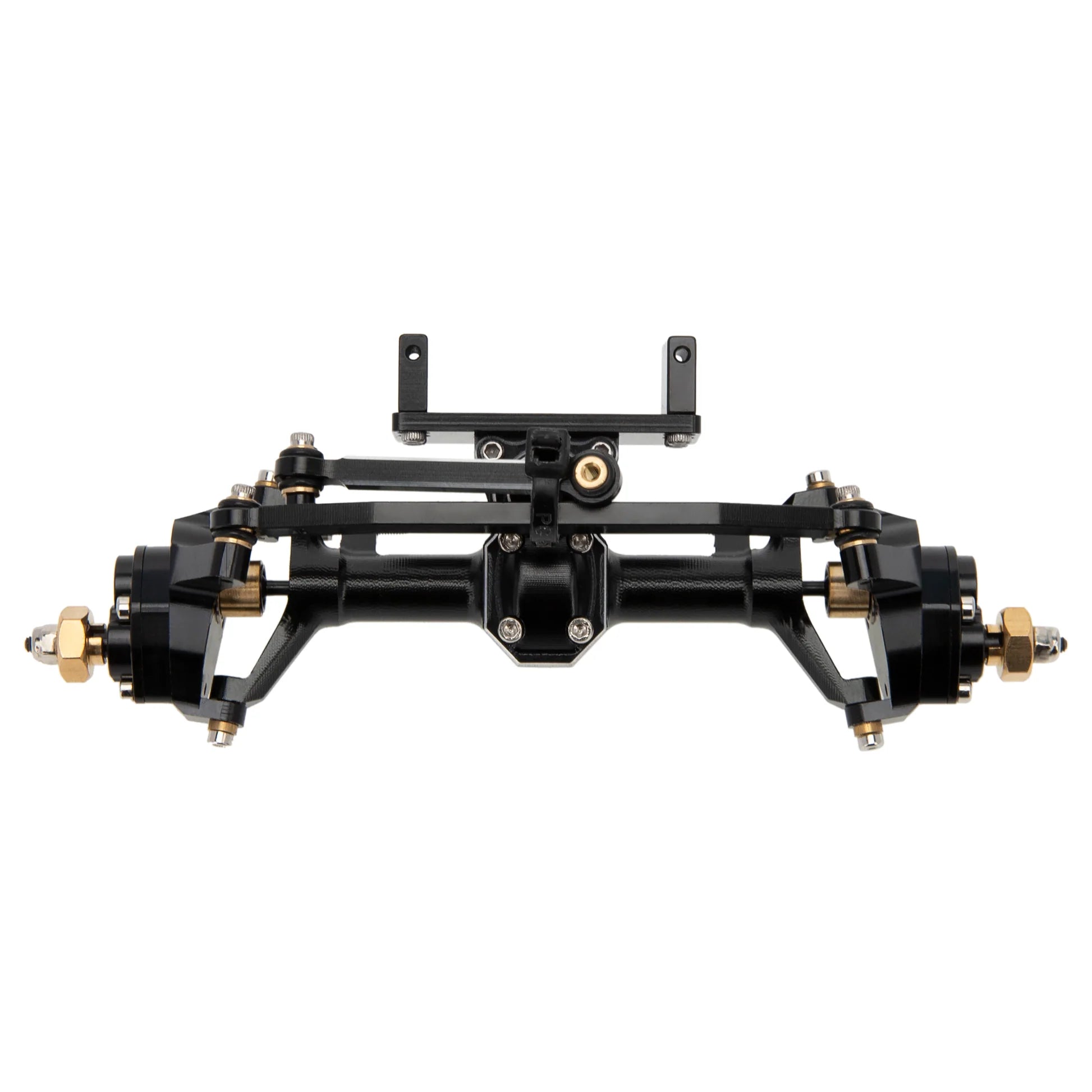 MEUS RACING 1/24 Scale Aluminum Alloy Axles Front and Rear Portal Axle Housing Assembly w/New C Knuckle for Axial SCX24 90081 C10 Jeep Upgrade Parts - BLACK