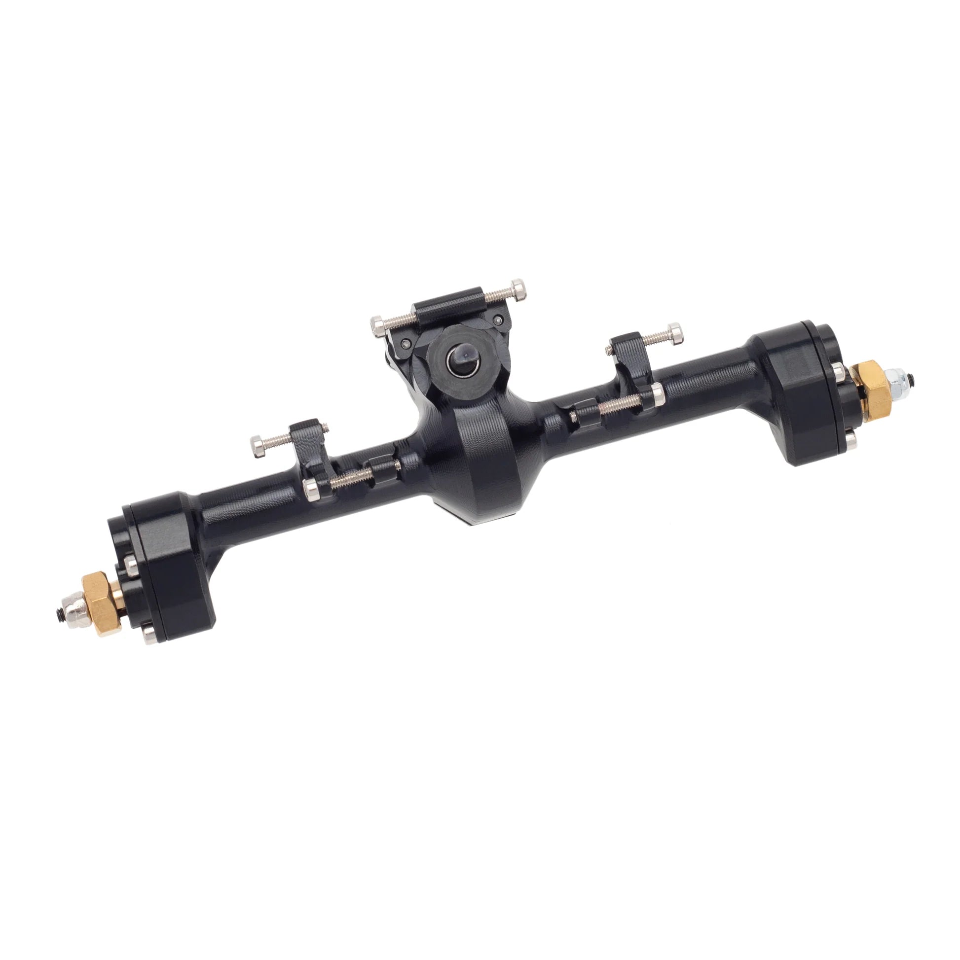MEUS RACING 1/24 Scale Aluminum Alloy Axles Front and Rear Portal Axle Housing Assembly w/New C Knuckle for Axial SCX24 90081 C10 Jeep Upgrade Parts - BLACK