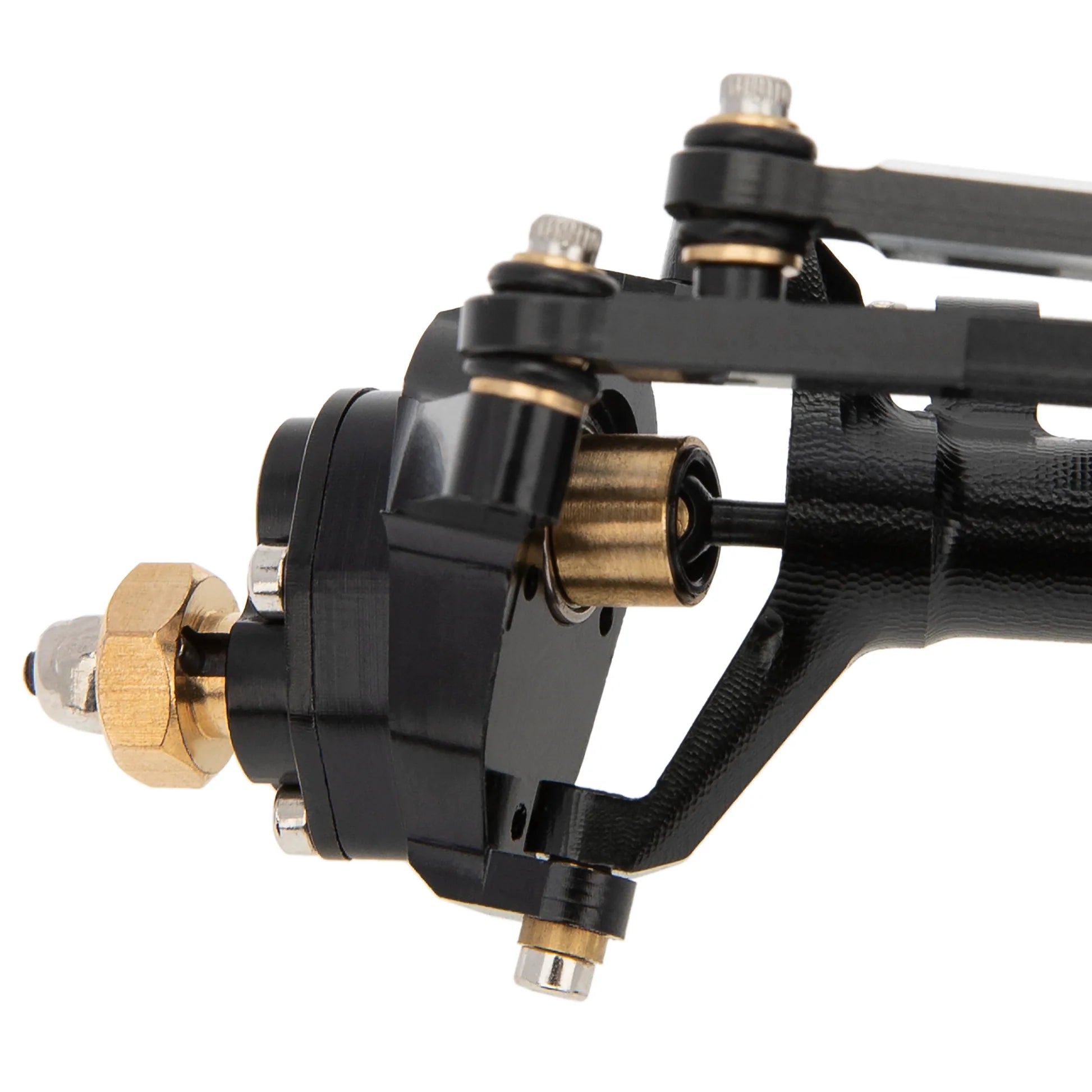 MEUS RACING 1/24 Scale Aluminum Alloy Axles Front and Rear Portal Axle Housing Assembly w/New C Knuckle for Axial SCX24 90081 C10 Jeep Upgrade Parts - BLACK