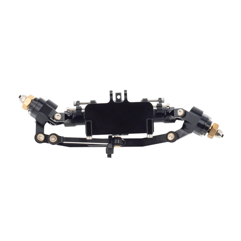MEUS RACING 1/24 Scale Aluminum Alloy Axles Front and Rear Portal Axle Housing Assembly w/New C Knuckle for Axial SCX24 90081 C10 Jeep Upgrade Parts - BLACK