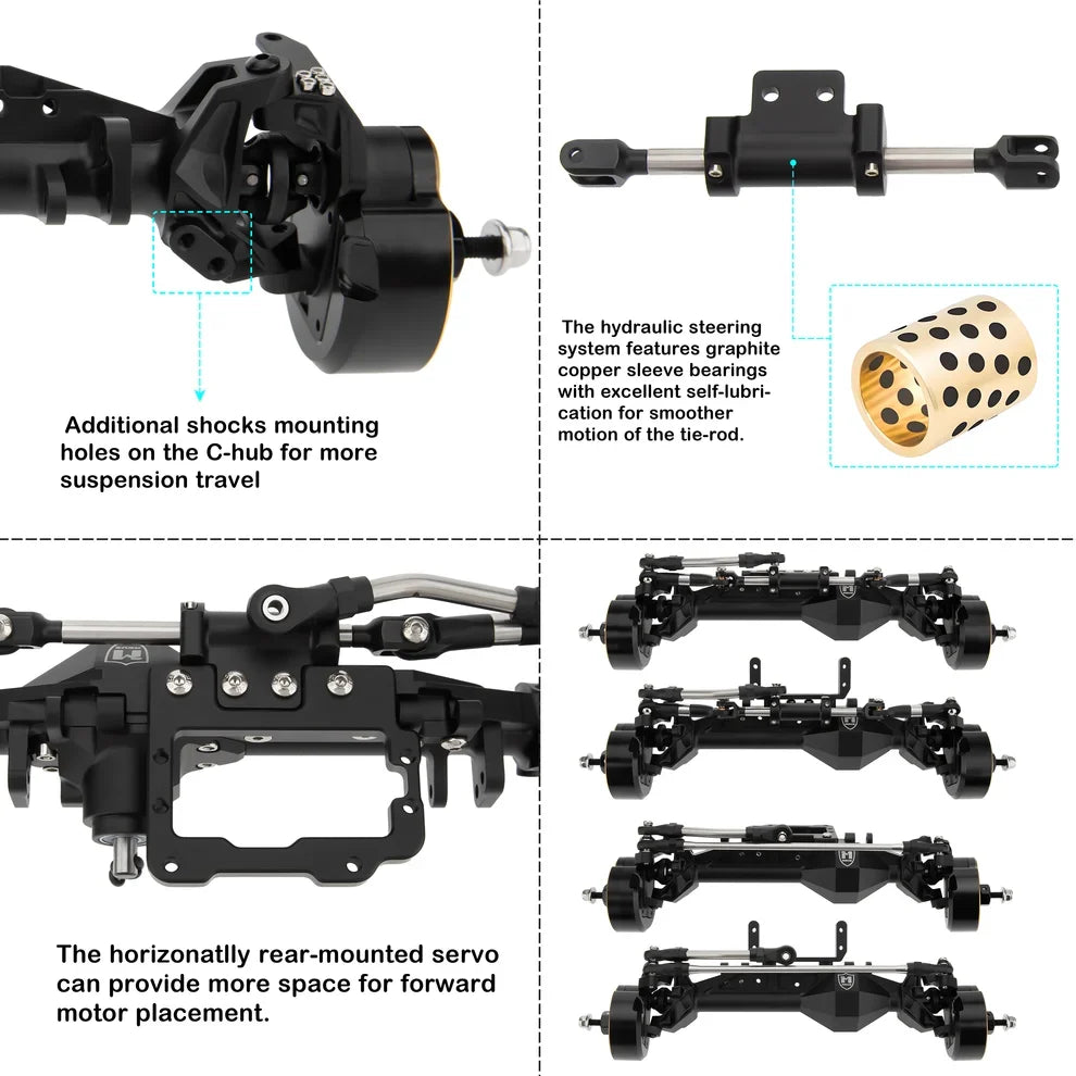 MEUS Racing CHEAT CODE V2 Capra 1.9 Isokinetic Portal Axles for 1/10 Axial Capra 1.9 & DIY SCX10 SCX10 II SCX10 III SCX10 Pro