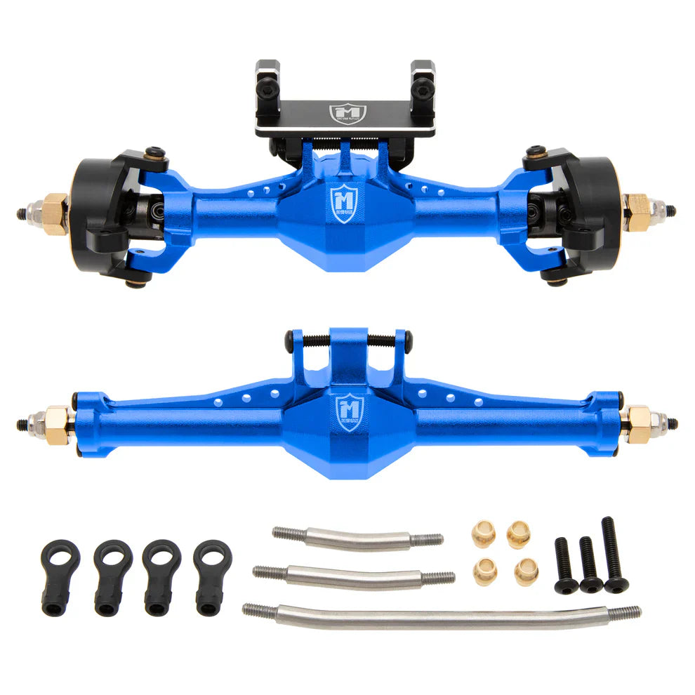 MEUS Racing TRX4M Metal Isokinetic Front Rear Axles with 3-Section CVDs for 1/18 TRX4M Bronco Land Rover Defender K10 High Trail