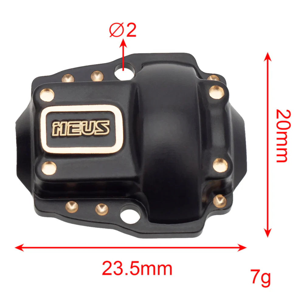 MEUS Racing Brass Front Rear Diff Covers for Redcat Ascent-18 1/18 RC Crawler Upgrades Parts