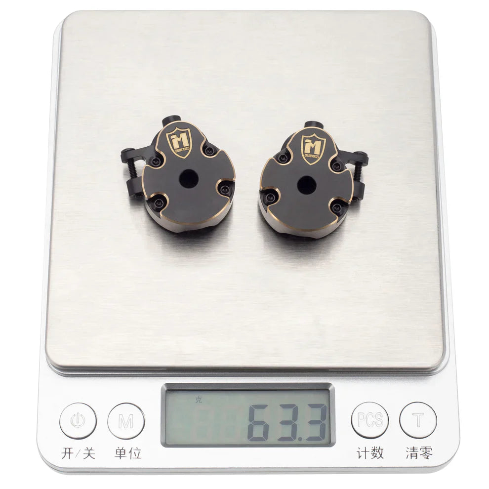 MEUS Racing Brass Steering Knuckles+Front Axle Weights Cover for 1/18 Redcat Ascent-18 RC Crawler