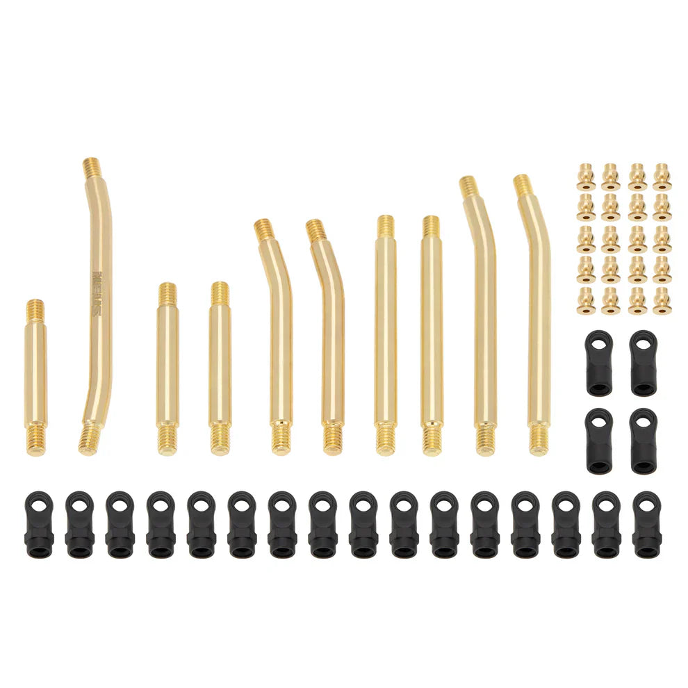 MEUS Racing Metal High Clearance Chassis & Steering Links for 1/24 SCX24 C10 Bronco Wrangler