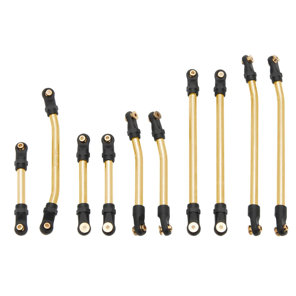 MEUS Racing 10pcs Metal High Clearance Chassis & Steering Links for 1/24 SCX24 Gladiator Power Wagon