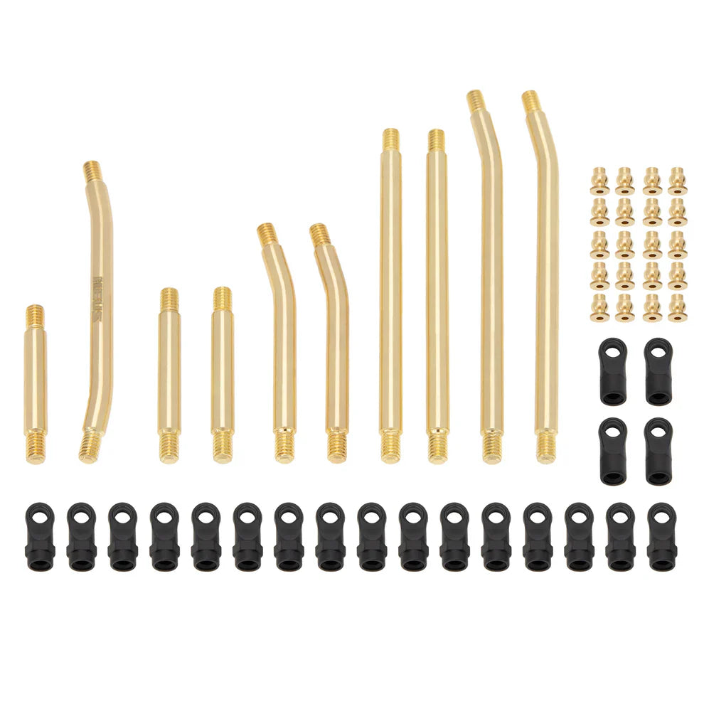 MEUS Racing 10pcs Metal High Clearance Chassis & Steering Links for 1/24 SCX24 Gladiator Power Wagon