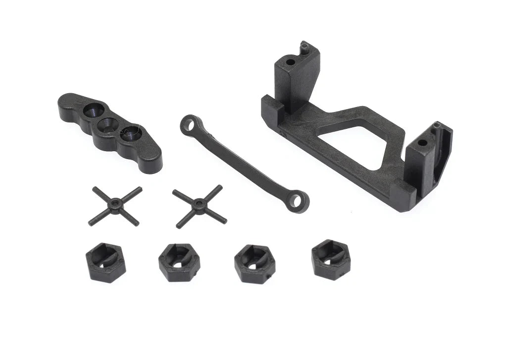 C16405 Wheel Hex & Servo Mount (cross pin, rear lower mount, st linkage)