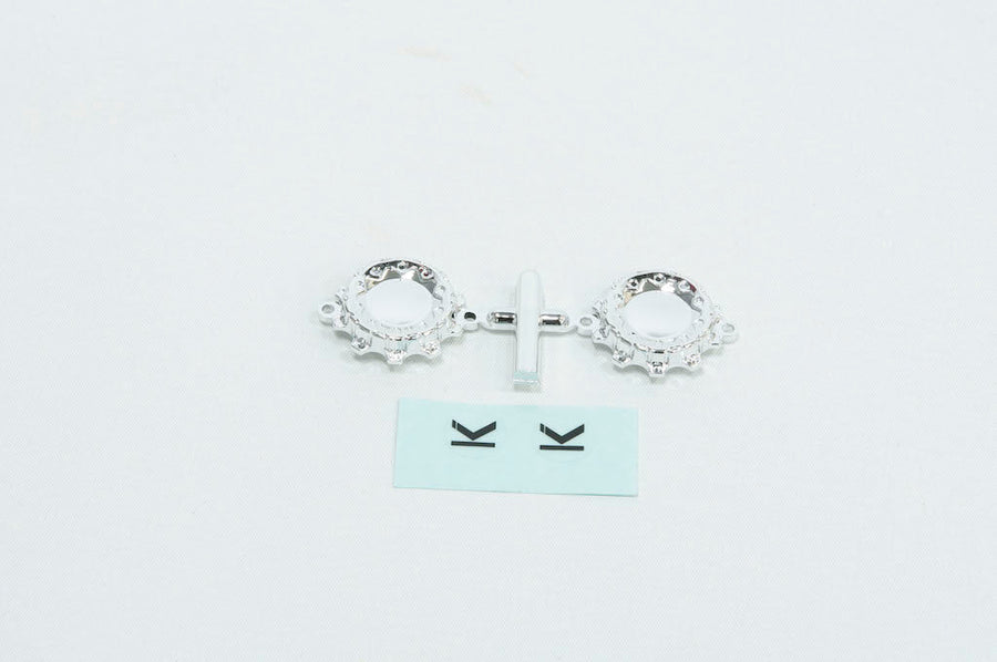 CD0634 Chrome Wheel Cap (w/decal, for KG1 Forged KD014 TRIDENT–D) 2 pcs - HeliDirect
