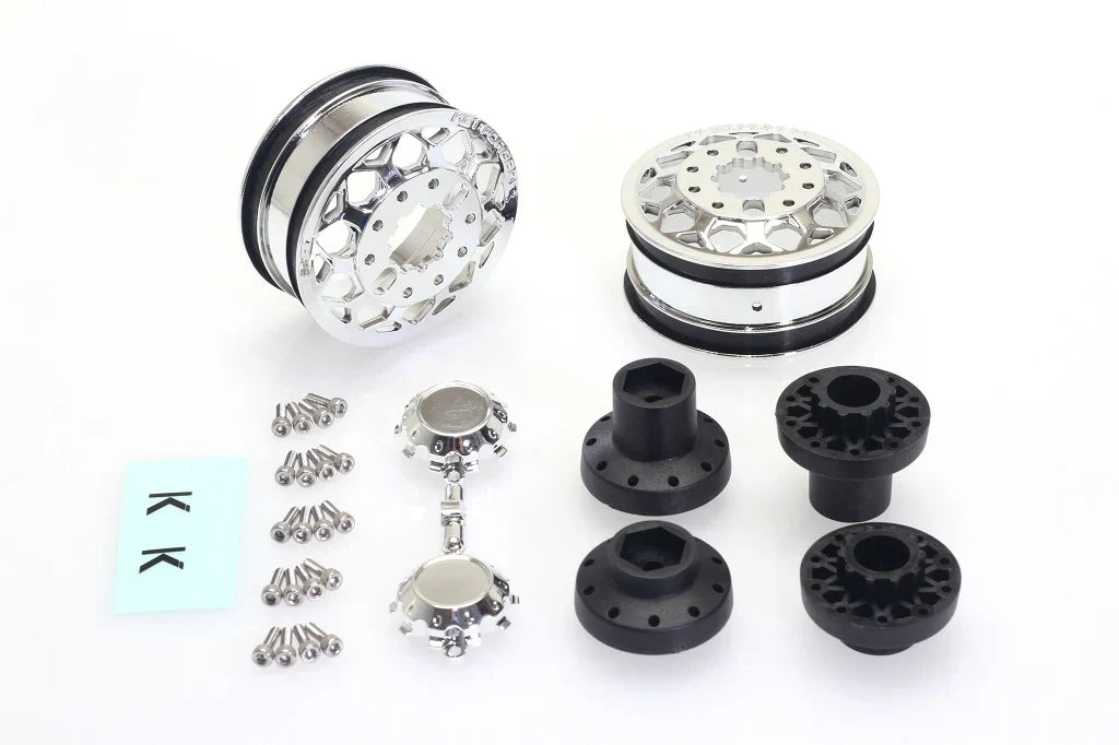 CEN Racing CD0648 KG1 Forged KD006 BLITZ Dually Wheel CHROME (30mm width, F or R, 2 wheels, 2/F hubs, 2/R hubs, decals)