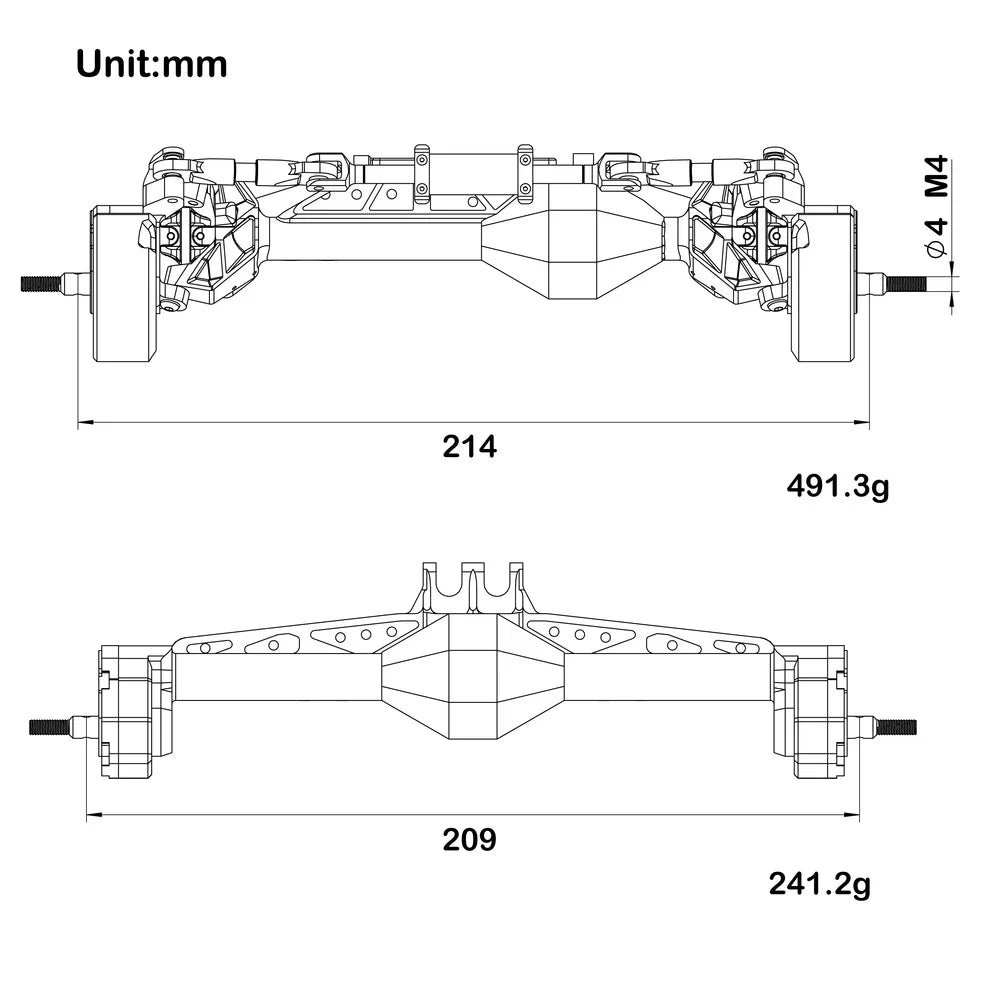 MEUS Racing CHEAT CODE V2 Capra 1.9 Isokinetic Portal Axles for 1/10 Axial Capra 1.9 & DIY SCX10 SCX10 II SCX10 III SCX10 Pro