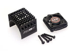 CNC Aluminum Motor Heatsink With Cooling Fan (Black)