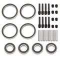 MEUS Racing1/10 RC Steel CV Front Rear Driveshafts Wheel Hex Hub Set for Traxxas Maxx Slash (8654, 7758, 8950X, 8951)