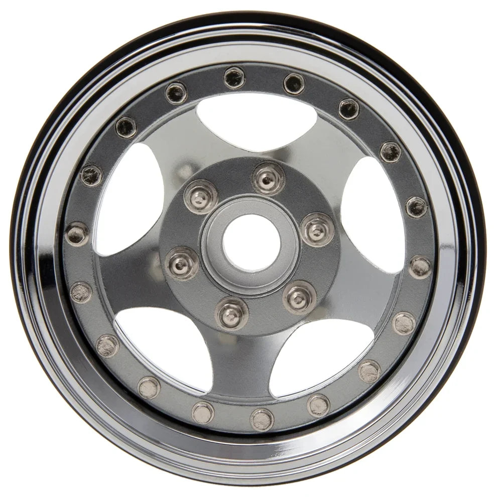 MEUS Racing Brass Aluminum 1.9″ Beadlock Wheels Supports Front Rear Twin Wheels for 1/10 TRX-4 TRX-6 SCX10 GEN7 GEN8 D90