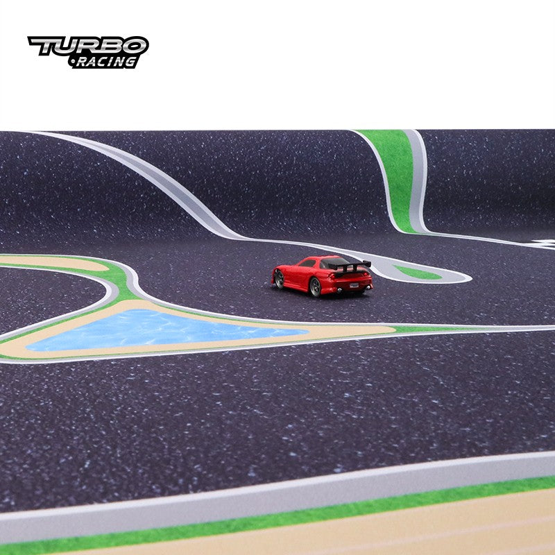 Turbo Racing  1:76 Racing Car track mat - Fast Layout - HeliDirect