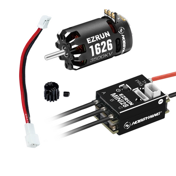 Hobbywing EZRUN Mini 28 Performance Combo – 1626 SD 3500KV Motor, 11T 0.5M Pinion & Batt Wire Converter