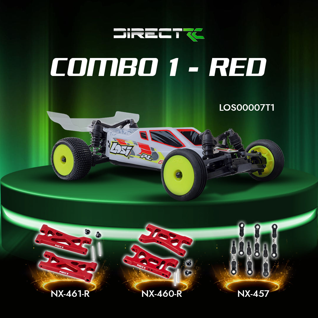 Losi 1/24 Micro-B 2WD Buggy RTR (White) With Nexx Racing Adjustable Turnbuckle, Front & Rear Suspension Arms - Big Savings $19.99 Off