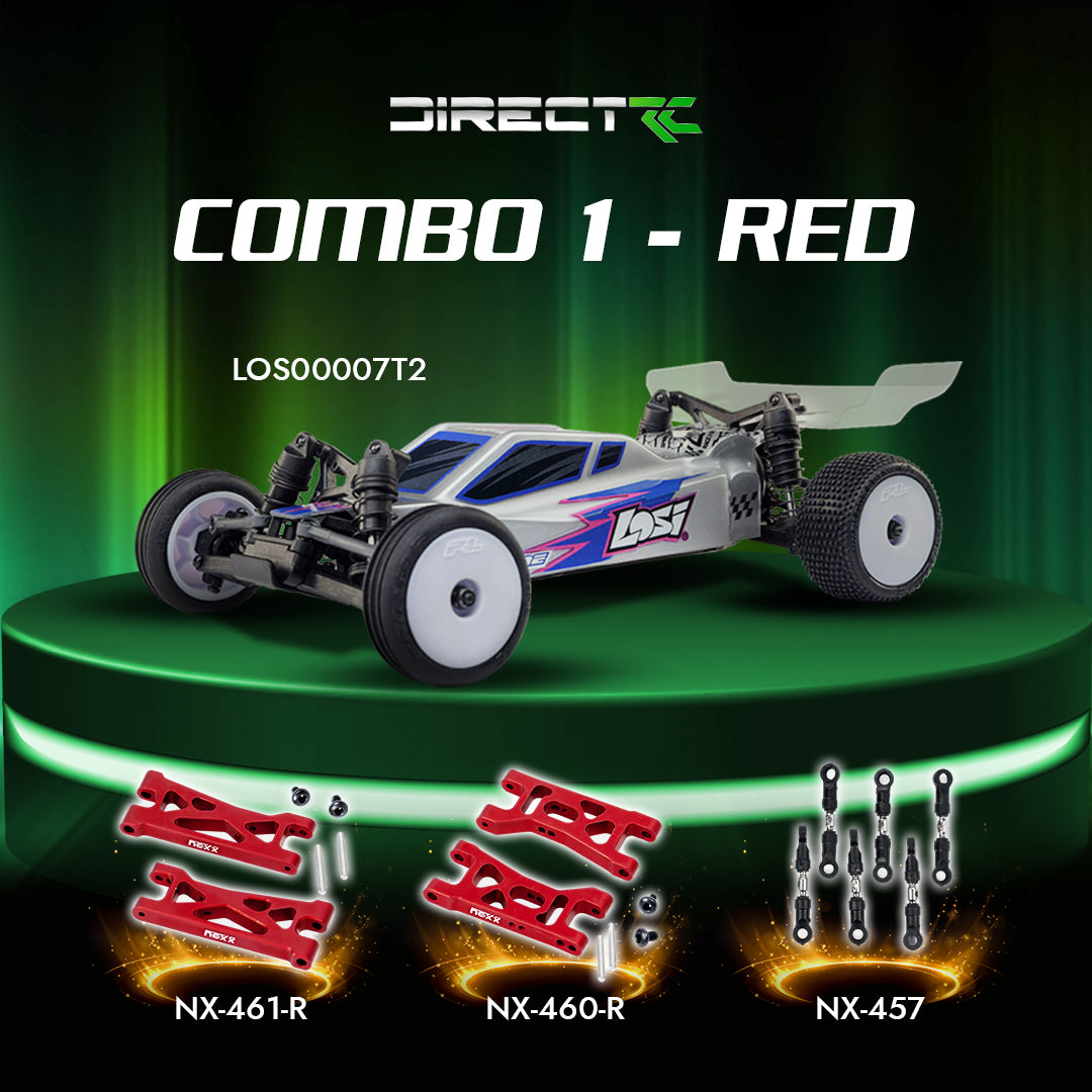 Losi 1/24 Micro-B 2WD Buggy RTR (Silver) With Nexx Racing Adjustable Turnbuckle Set, Front & Rear Suspension Arms - Big Savings $19.56 Off