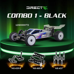 Losi 1/24 Micro-B 2WD Buggy RTR (Silver) With Nexx Racing Adjustable Turnbuckle Set, Front &Rear Suspension Arms - Big Savings $19.56 Off